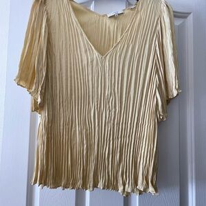 Vince Cream Pleated Women's Blouse